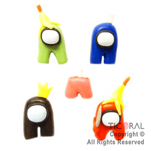 ADORNO AMONG US A. PORCELANA FRIA x 5